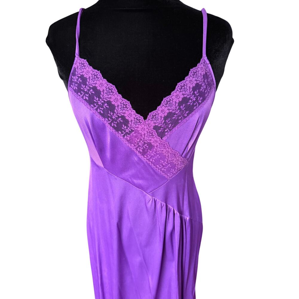 Vintage 70s Undercover Wear Purple Lingerie Sexy Dress Nylon Negligee Fairy Med